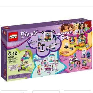 Lego Friends super pack set 66558 new in sealed box 463 pieces rare and retired!